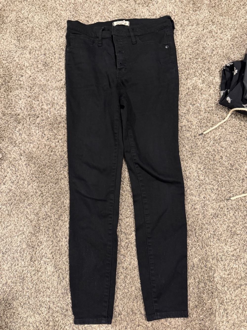 Madewell 9” High-Rise Skinny Jeans Black Size 28